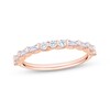 Thumbnail Image 1 of Now + Forever Round & Baguette-Cut Diamond Anniversary Ring 1/3 ct tw 10K Rose Gold