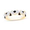 Thumbnail Image 1 of Now + Forever Pear-Shaped White Diamond & Black Diamond Anniversary Ring 1 ct tw 14K Yellow Gold
