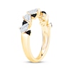 Thumbnail Image 2 of Now + Forever Pear-Shaped White Diamond & Black Diamond Anniversary Ring 1 ct tw 14K Yellow Gold