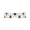 Thumbnail Image 3 of Now + Forever Pear-Shaped White Diamond & Black Diamond Anniversary Ring 1 ct tw 14K Yellow Gold