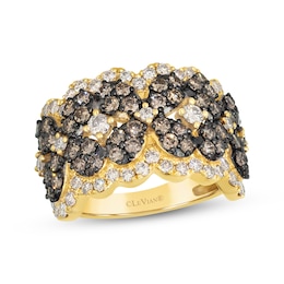 Le Vian Vault Diamond Flower Ring 2-3/8 ct tw 14K Honey Gold