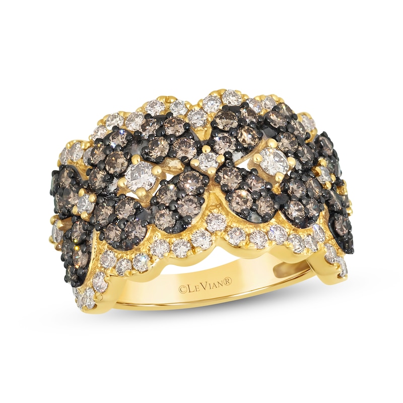Main Image 1 of Le Vian Vault Diamond Flower Ring 2-3/8 ct tw 14K Honey Gold