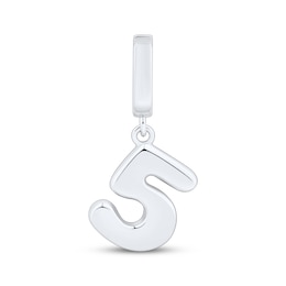 Charmed Memories Number 5 Charm Sterling Silver