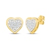 Thumbnail Image 3 of Multi-Diamond Heart-Shaped Necklace & Earrings Gift Set 1/4 ct tw 10K Yellow Gold