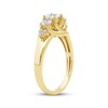 Thumbnail Image 2 of Memories Moments Magic Princess & Round-Cut Diamond Three-Stone Engagement Ring 3/4 ct tw 14K Yellow Gold
