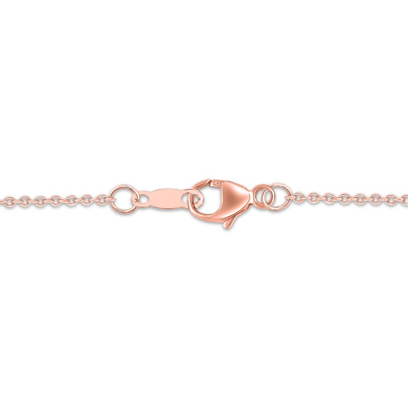 Main Image 3 of Multi-Diamond Halo Necklace 1/2 ct tw 10K Rose Gold 18&quot;