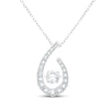 Thumbnail Image 1 of Unstoppable Love Lab-Grown Diamond Graduated Teardrop Necklace 3/4 ct tw 10K White Gold 18&quot;