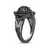 Thumbnail Image 2 of Disney Treasures The Nightmare Before Christmas Black Quartz & Diamond Ring 1/5 ct tw Sterling Silver