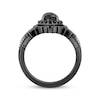 Thumbnail Image 3 of Disney Treasures The Nightmare Before Christmas Black Quartz & Diamond Ring 1/5 ct tw Sterling Silver