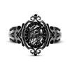 Thumbnail Image 4 of Disney Treasures The Nightmare Before Christmas Black Quartz & Diamond Ring 1/5 ct tw Sterling Silver