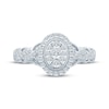 Thumbnail Image 3 of Now + Forever Multi-Diamond Oval Halo Engagement Ring 1/2 ct tw 10K White Gold