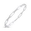 Thumbnail Image 2 of Diamond Pavé Rectangle Link Bangle Bracelet 1/4 ct tw Sterling Silver 7&quot;