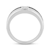 Thumbnail Image 3 of Now + Forever Men's Diamond & Natural Blue Sapphire Wedding Band 1/5 ct tw 10K White Gold