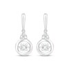 Thumbnail Image 2 of Unstoppable Love Diamond Circle Drop Earrings 1/6 ct tw Sterling Silver