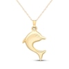 Thumbnail Image 1 of Dolphin Necklace 14K Yellow Gold 18"