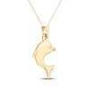 Thumbnail Image 2 of Dolphin Necklace 14K Yellow Gold 18"