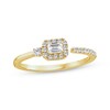 Thumbnail Image 1 of Emerald-Cut Lab-Grown Diamond Deconstructed Fashion Ring 1/3 ct tw 10K Yellow Gold