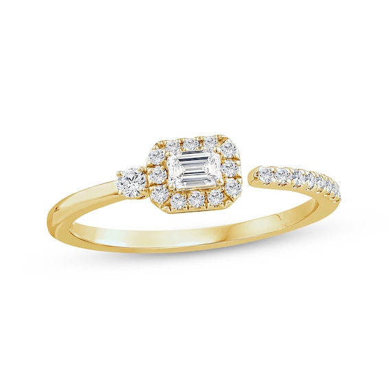 Emerald-Cut Lab-Grown Diamond Deconstructed Fashion Ring 1/3 ct tw 10K Yellow Gold