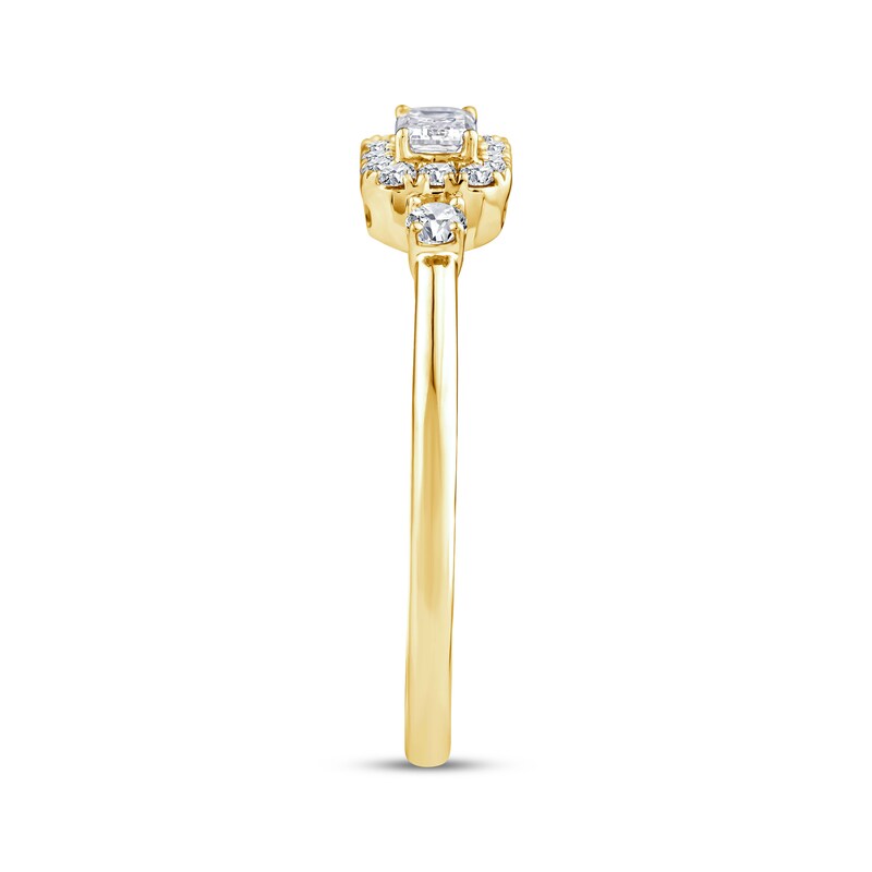 Main Image 2 of Emerald-Cut Lab-Grown Diamond Deconstructed Fashion Ring 1/3 ct tw 10K Yellow Gold