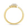 Thumbnail Image 3 of Emerald-Cut Lab-Grown Diamond Deconstructed Fashion Ring 1/3 ct tw 10K Yellow Gold