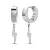 Thumbnail Image 1 of Men's Lightning Dangle Hoop Earrings Stainless Steel