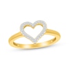 Thumbnail Image 1 of Diamond Heart Outline Ring 1/10 ct tw 10K Yellow Gold