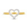 Thumbnail Image 4 of Diamond Heart Outline Ring 1/10 ct tw 10K Yellow Gold