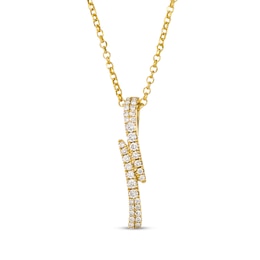 Le Vian Good Karma Diamond Bypass Drop Necklace 1/4 ct tw 14K Honey Gold 19"