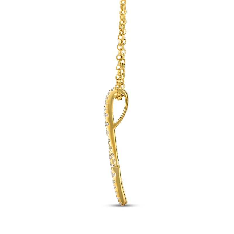 Main Image 2 of Le Vian Good Karma Diamond Bypass Drop Necklace 1/4 ct tw 14K Honey Gold 19"