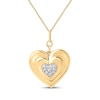 Thumbnail Image 1 of Multi-Diamond Dome Locket Necklace 1/10 ct tw 10K Yellow Gold 18"