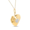 Thumbnail Image 2 of Multi-Diamond Dome Locket Necklace 1/10 ct tw 10K Yellow Gold 18"
