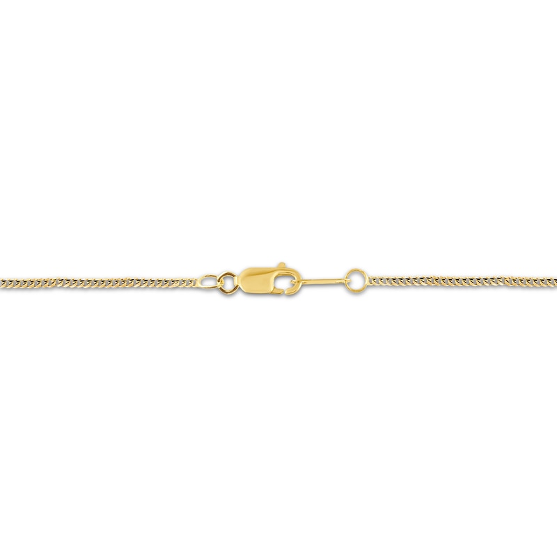 Main Image 4 of Multi-Diamond Dome Locket Necklace 1/10 ct tw 10K Yellow Gold 18"