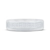 Thumbnail Image 3 of Now + Forever Men's Diamond Knurled Wedding Band 1/4 ct tw 10K White Gold