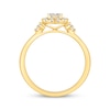 Thumbnail Image 3 of Now + Forever Princess-Cut Multi-Diamond Halo Engagement Ring 3/8 ct tw 14K Yellow Gold