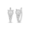 Thumbnail Image 1 of Closer Together Lab-Grown Diamond Halo Hoop Earrings 1 ct tw 10K White Gold