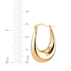 Thumbnail Image 4 of STUDIO BY KAY Oval Crescent Hoop Earrings 24K Yellow Gold Vermeil Sterling Silver 31mm