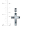 Thumbnail Image 3 of Men's Blue & White Diamond Cross Charm 3/4 ct tw Sterling Silver