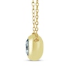Thumbnail Image 2 of STUDIO BY KAY Bezel-Set Aquamarine Solitaire Necklace 24K Yellow Gold Vermeil Sterling Silver 18"