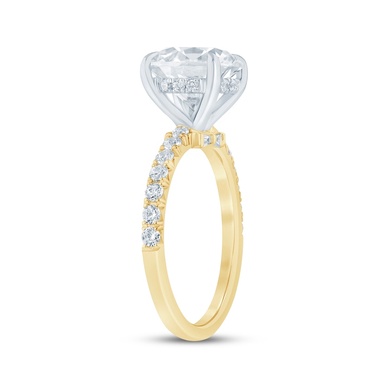 Main Image 2 of KAY Bow Collection Round-Cut Lab-Grown Diamond Engagement Ring 3-1/2 ct tw 14K Yellow Gold