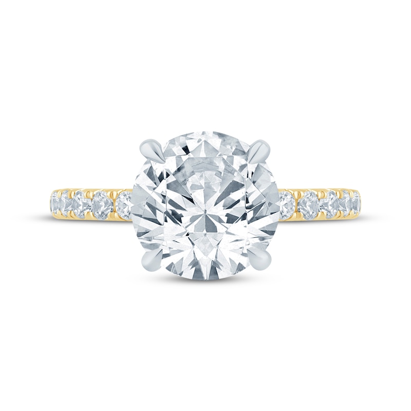 Main Image 4 of KAY Bow Collection Round-Cut Lab-Grown Diamond Engagement Ring 3-1/2 ct tw 14K Yellow Gold