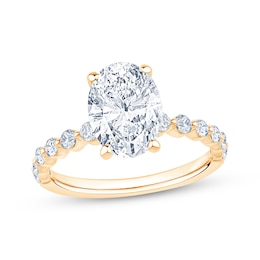 Now + Forever Lab-Grown Diamonds Oval-Cut Engagement Ring 2-1/2 ct tw 14K Yellow Gold
