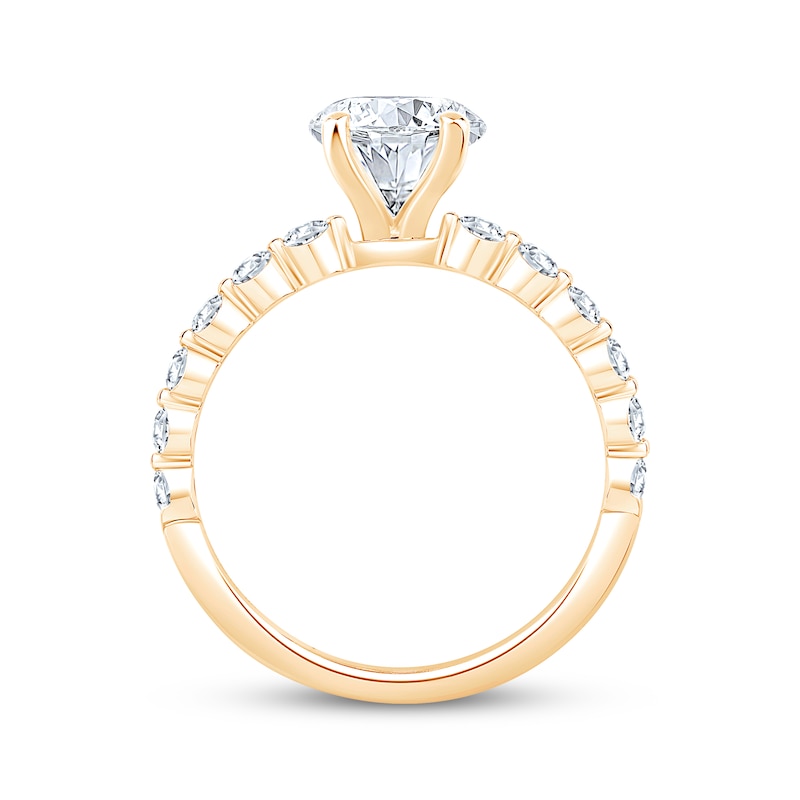 Main Image 2 of Now + Forever Lab-Grown Diamonds Oval-Cut Engagement Ring 2-1/2 ct tw 14K Yellow Gold
