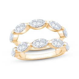 KAY Lab-Grown Diamonds Marquise-Cut Enhancer Ring 3-1/5 ct tw 14K Yellow Gold