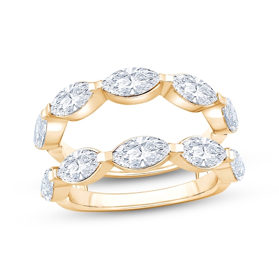 KAY Lab-Grown Diamonds Marquise-Cut Enhancer Ring 3-1/5 ct tw 14K Yellow Gold