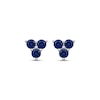 Thumbnail Image 2 of STUDIO BY KAY Blue Lab-Created Sapphire Trio Stud Earrings Sterling Silver