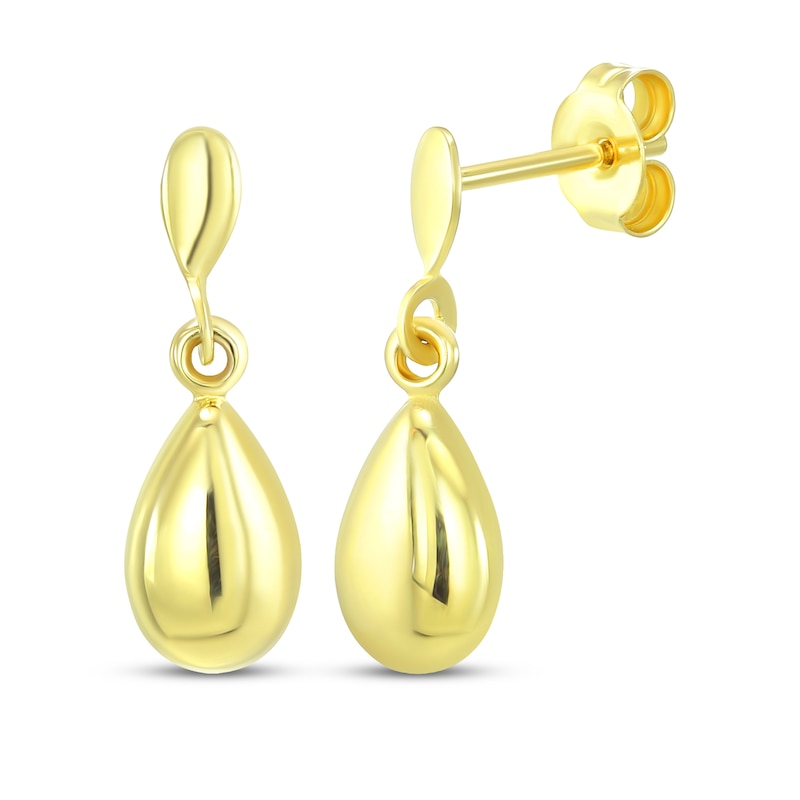 Main Image 1 of Reaura Polished Teardrop Dangle Earrings 14K Yellow Gold