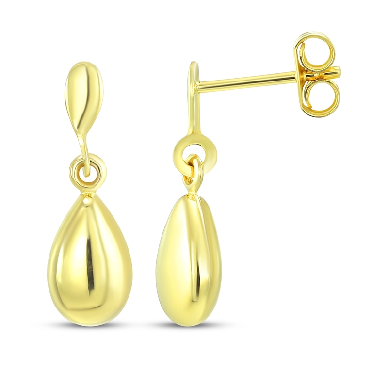 Main Image 3 of Reaura Polished Teardrop Dangle Earrings 14K Yellow Gold