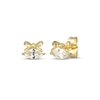 Thumbnail Image 1 of STUDIO BY KAY Marquise-Cut White Lab-Created Sapphire Bow Stud Earrings 24K Yellow Gold Vermeil Sterling Silver