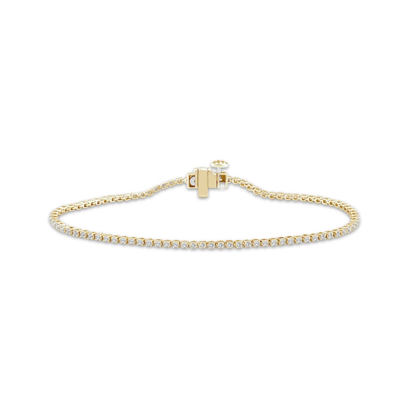 Main Image 1 of KAY Signature Collection Lab-Grown Diamond Tennis Bracelet 1 ct tw 10K Yellow Gold 7"