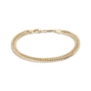Thumbnail Image 1 of 1.4mm Double Curb Chain Bracelet 24K Yellow Gold Vermeil Hollow Sterling Silver 7.5"